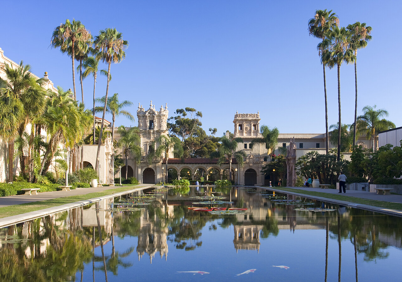 Balboa Park, lily basin, San Diego